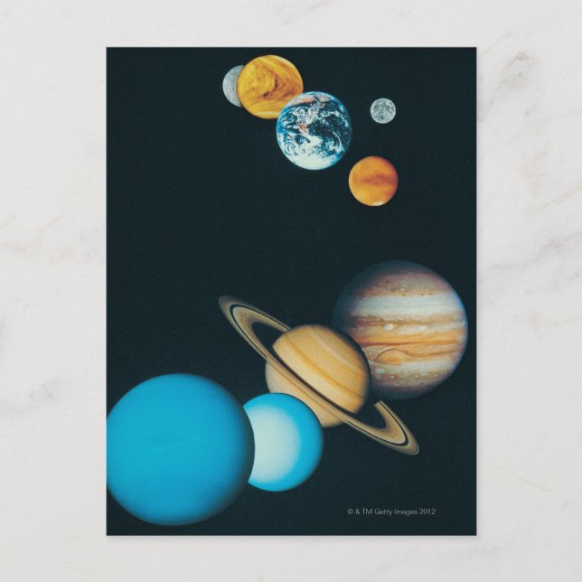 Postal Los planetas (Anverso)