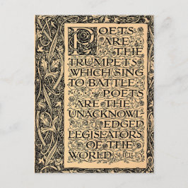 Postal Los poetas son - Shelley