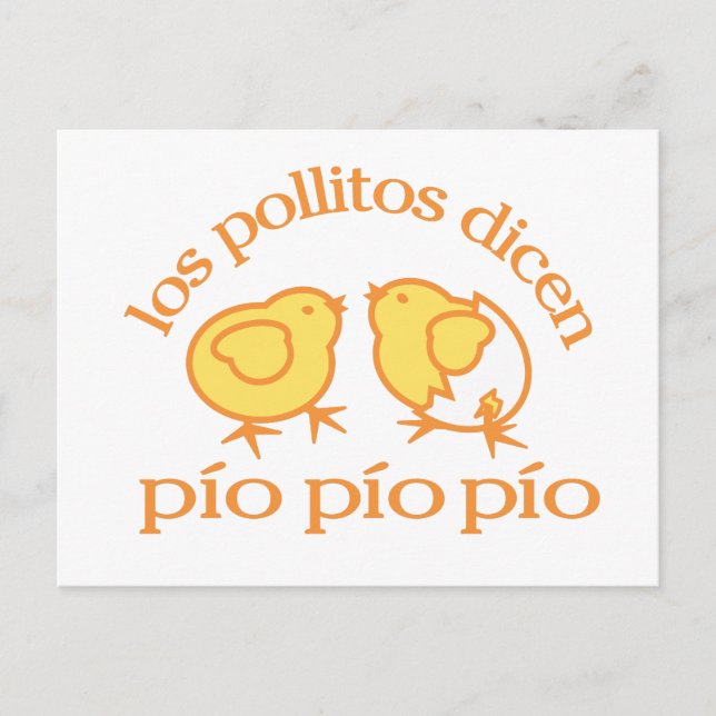 Postal los pollitos dicen. (Anverso)