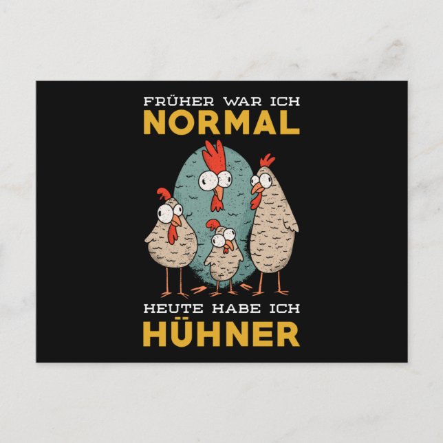 Postal Los pollos dicen graciosos (Anverso)