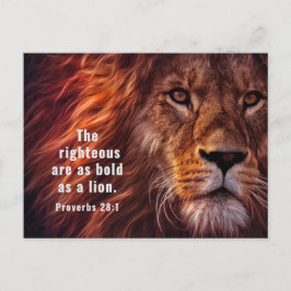 Postal Los proverbios 28:1 Los rectos de la Biblia son au