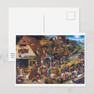Postal Los proverbios holandeses Pieter Bruegel el mayo