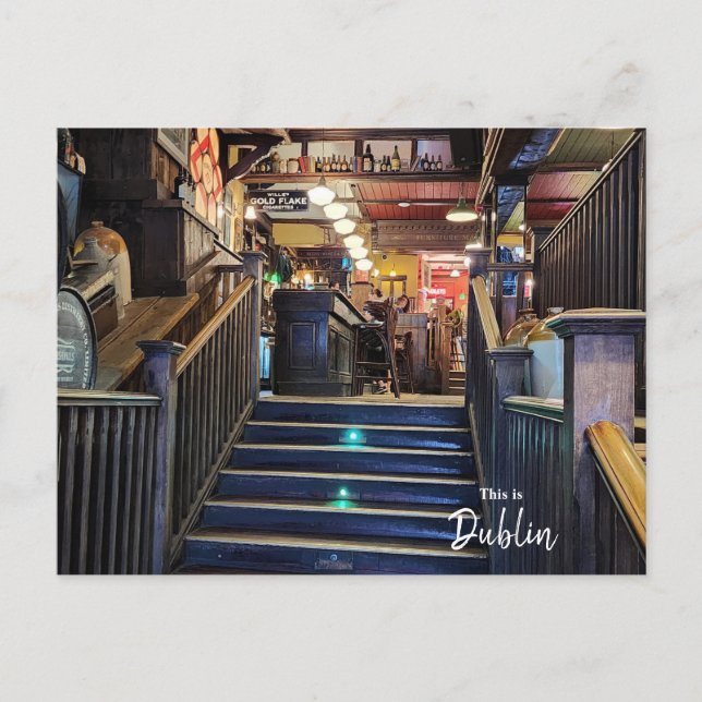 Postal Los Pubs de Dublín-Irlanda (Anverso)