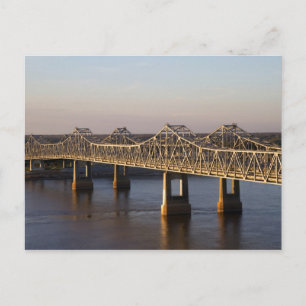 Postal Los puentes Natchez-Vidalia que abarcan la
