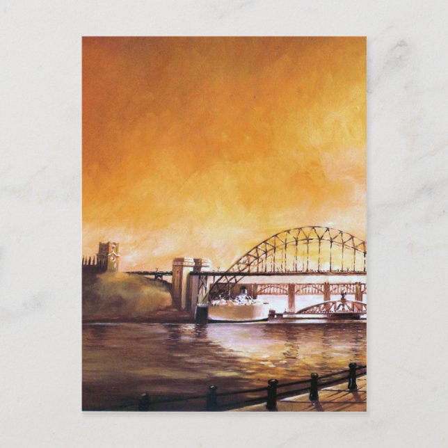 Postal Los puentes, Newcastle a Tyne Post Card Card (Anverso)