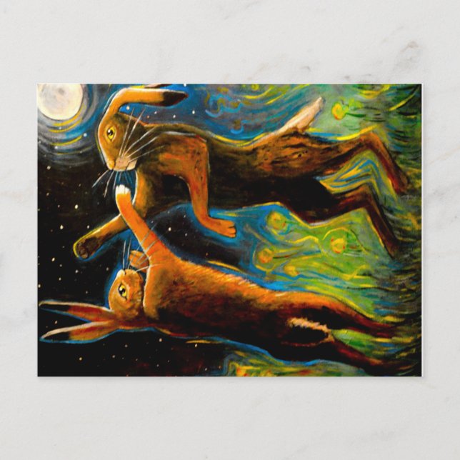 Postal Los pugilistas (Anverso)