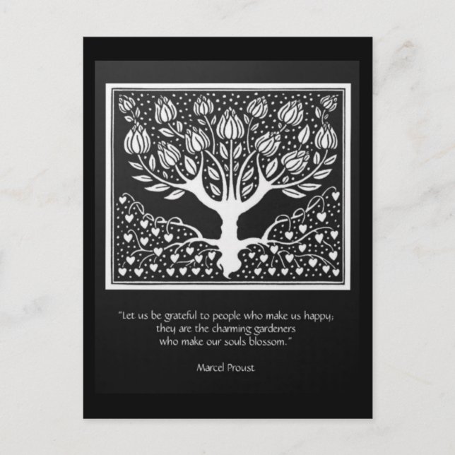 Postal Los que hacen florecer el alma (Anverso)