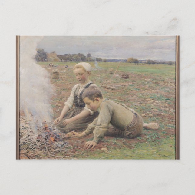 Postal Los Recolectores De La Papa, 1898 (Anverso)