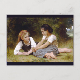 Postal Los recolectores de nueces de W.A. Bouguereau