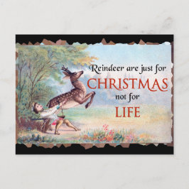 Postal Los renos son sólo para Navidades Vintage Spoof