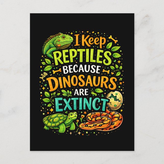 Postal Los reptiles mandan (Anverso)