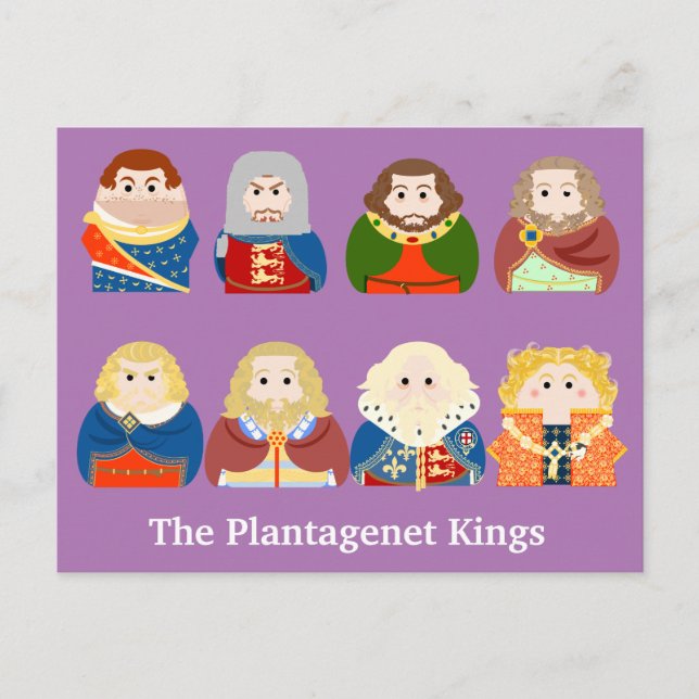 Postal Los reyes Plantagenet (Anverso)