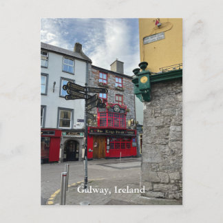 Postal Los reyes se dirigen a High Street en Galway, Irla