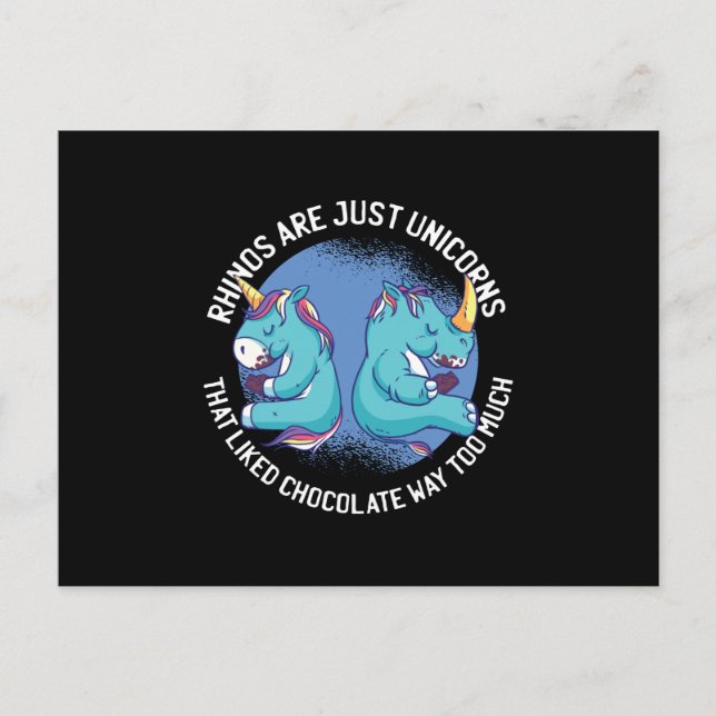 Postal Los rinocerontes son solo unicornios (Anverso)