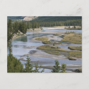 Postal Los ríos atraviesan una sección baja de Jasper