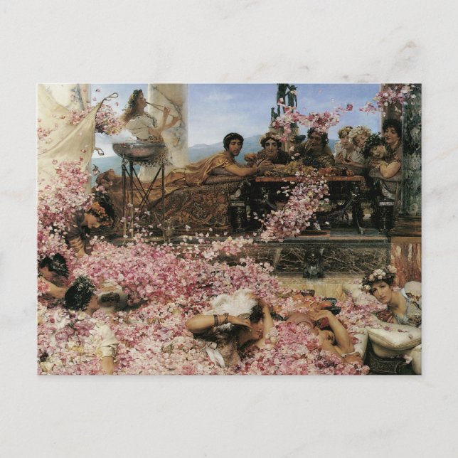 Postal Los Rosas de Heliogabalus, 1888 (Anverso)