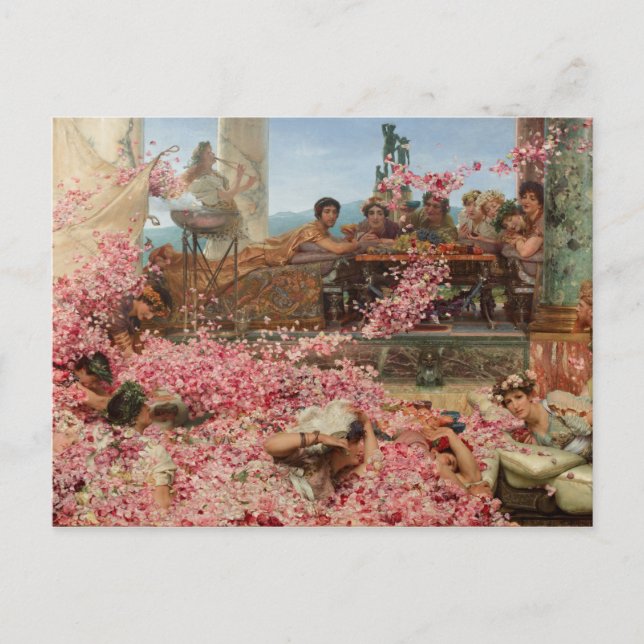 Postal Los Rosas de Heliogabalus (antiguo lujo romano) (Anverso)