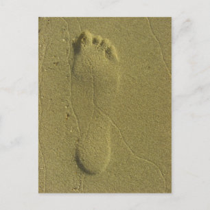 Postal Los senderos de la arena - la huella de la playa