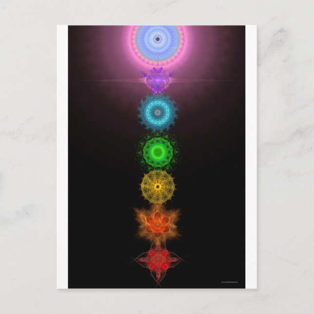 Postal Los siete chakras (Anverso)