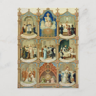 Postal Los siete Sacramentos