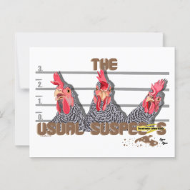 Postal Los sospechosos habituales de CHICKEN —Barred Rock