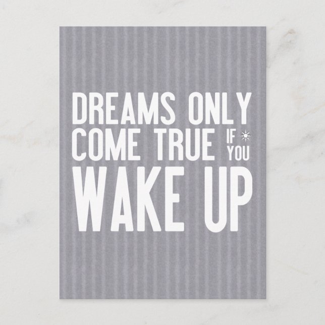 Postal Los sueños vienen verdad (Anverso)