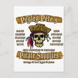Postal Los suministros piratas de Pegleg Pete