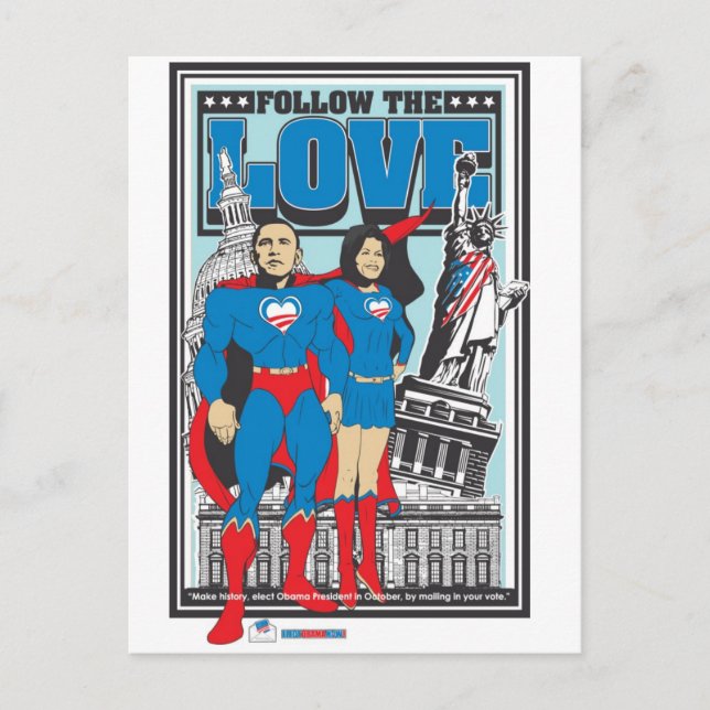 Postal Los Super Obamas (Anverso)