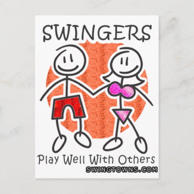 Postal Los Swingers juegan bien juntos (Anverso)