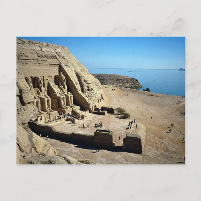 Postal Los templos de Abu Simbel, el desierto de Egipto (Anverso)