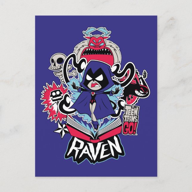 Postal ¡Los titanes adolescentes se van! | Gráfica Raven  (Anverso)