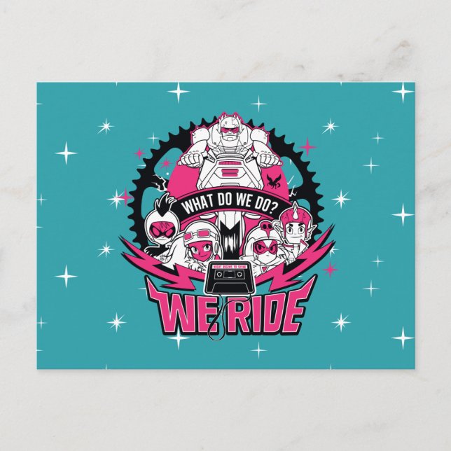 Postal ¡Los titanes adolescentes se van! | Gráfico "We Ri (Anverso)
