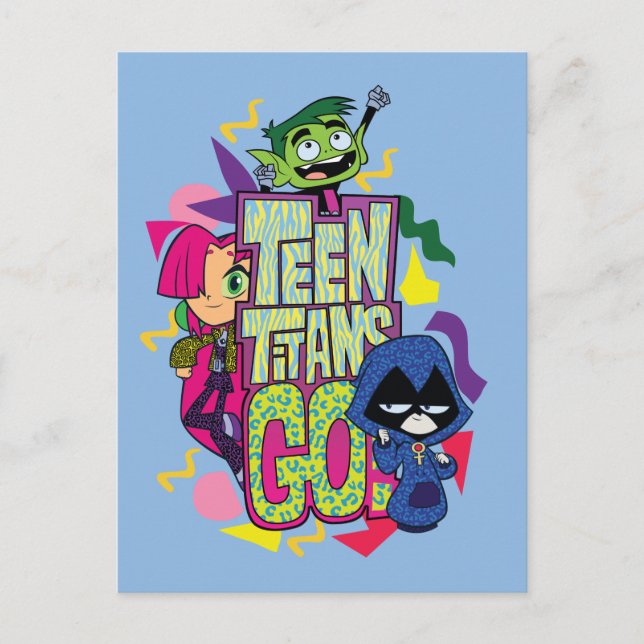 Postal ¡Los titanes adolescentes se van! | Logo de "Chica (Anverso)