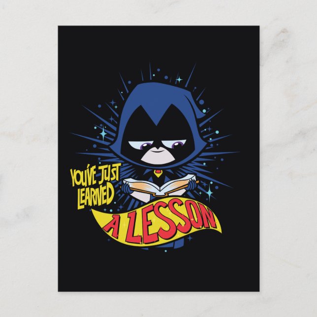 Postal ¡Los titanes adolescentes se van! | Raven "Learned (Anverso)