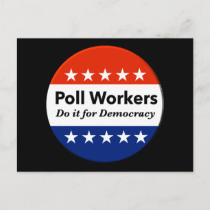 Postal Los trabajadores de las urnas lo hacen por la demo