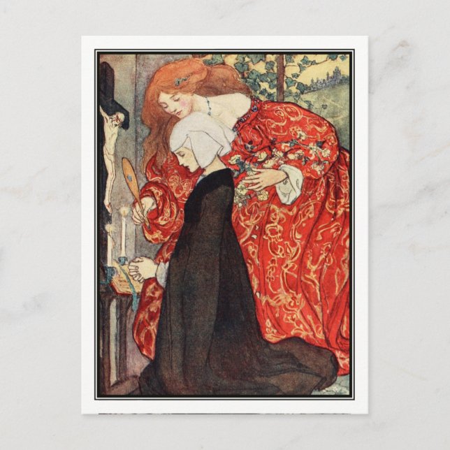 Postal Los tres enemigos de Florence Harrison (Anverso)