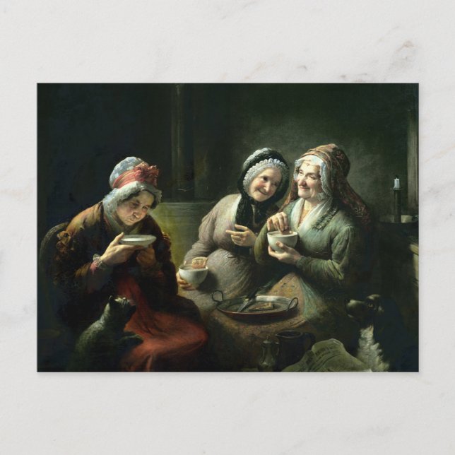 Postal Los tres gilipollas (Anverso)