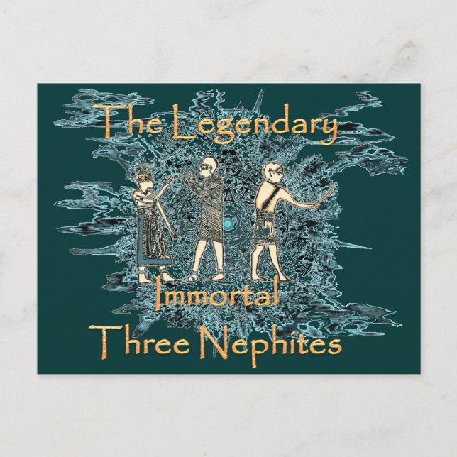 Postal Los tres Nephites (Anverso)
