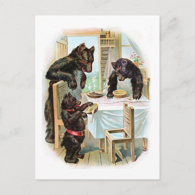 Postal Los tres osos (Anverso)