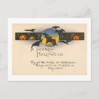Postal Los trucos de la cosecha de Halloween
