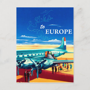Postal Los turistas están listos para volar a Europa, via