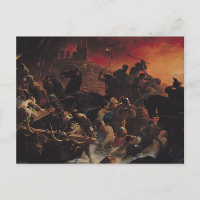 Postal Los últimos días de Pompeya (Anverso)