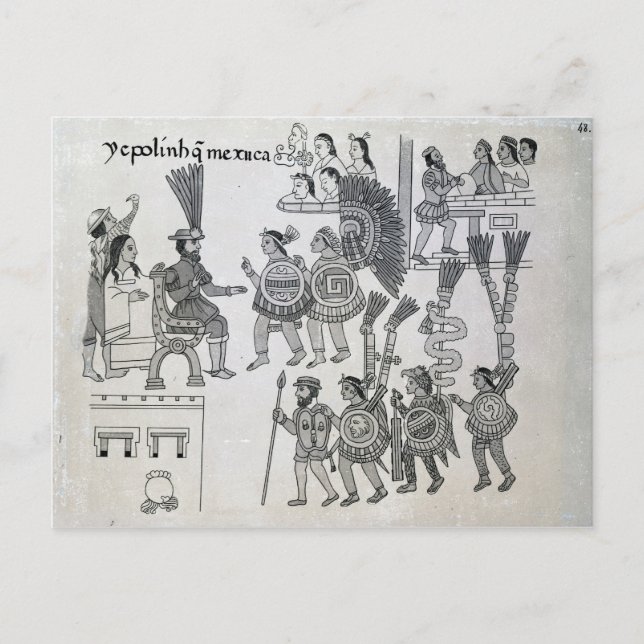 Postal Los últimos rendidores del emperador cuauhtemoc az (Anverso)