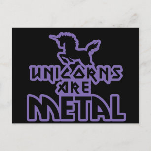 Postal Los unicornios son Metalizado