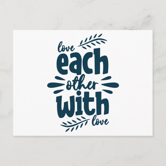Postal Los unos a los otros con amor (Anverso)