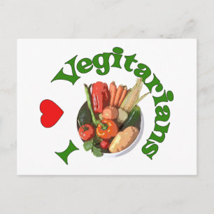 Postal Los vegetarianos del corazón