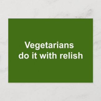 Postal Los vegetarianos lo hacen con gusto