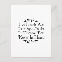 Postal Los verdaderos amigos nunca están separados