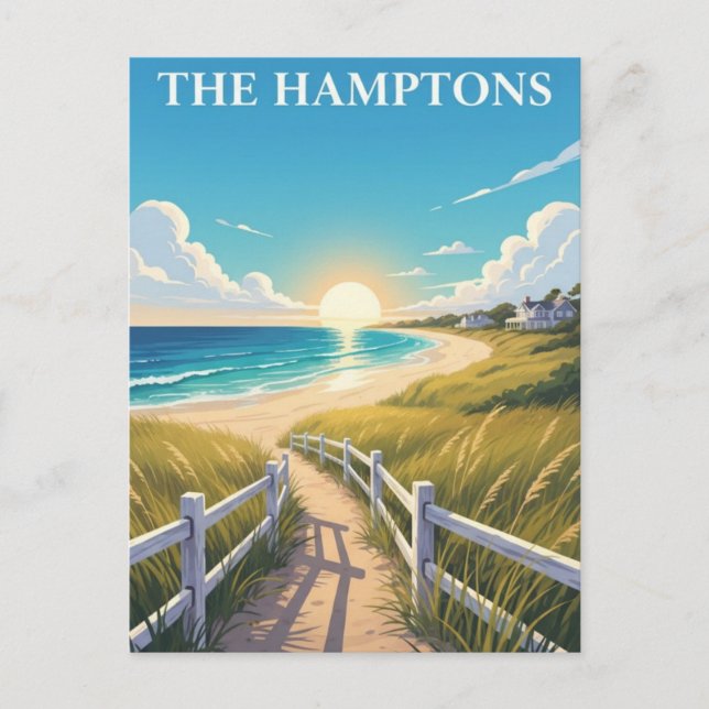 Postal Los viajes de Hamptons en Nueva York (Anverso)