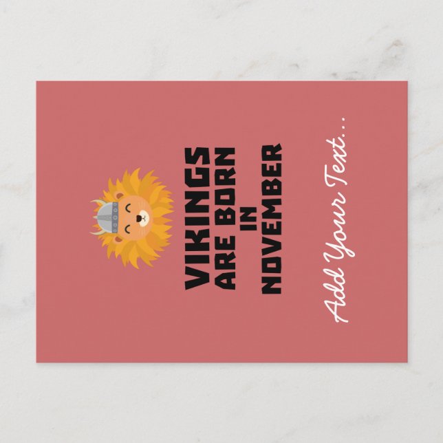 Postal Los vikings nacen en noviembre de Zur82 (Anverso)